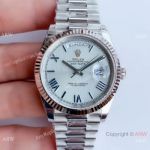 Noob Factory Swiss 3255 V3 Rolex DayDate 2 Light Blue Dial Watch / Rolex Presidential 41mm Replica